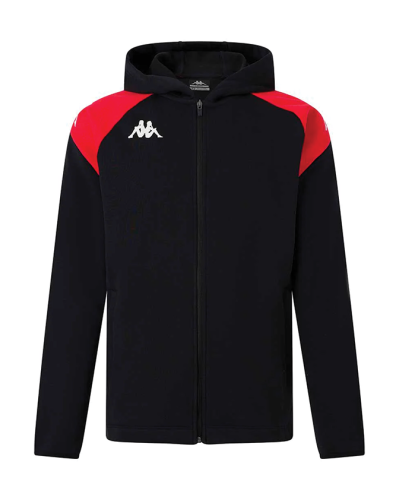 Hoodie Zip Liantozi noir et rouge - Kappa