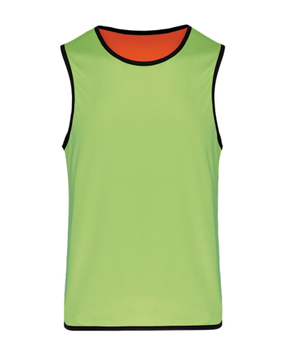 Chasuble réversible Rugby vert_orange - AKKA SPORTS