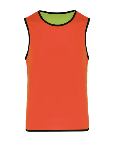 Chasuble réversible Rugby orange_vert - AKKA SPORTS