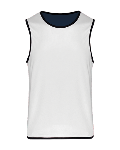 Chasuble réversible Rugby blanc_bleu - AKKA SPORTS