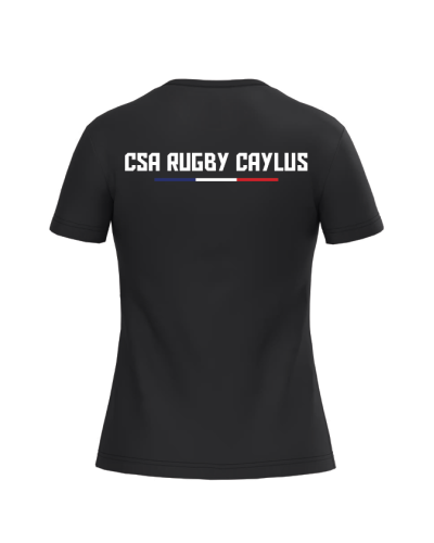 CSA Rugby Caylus - Teeshirt Femme Noir - Akka Sports