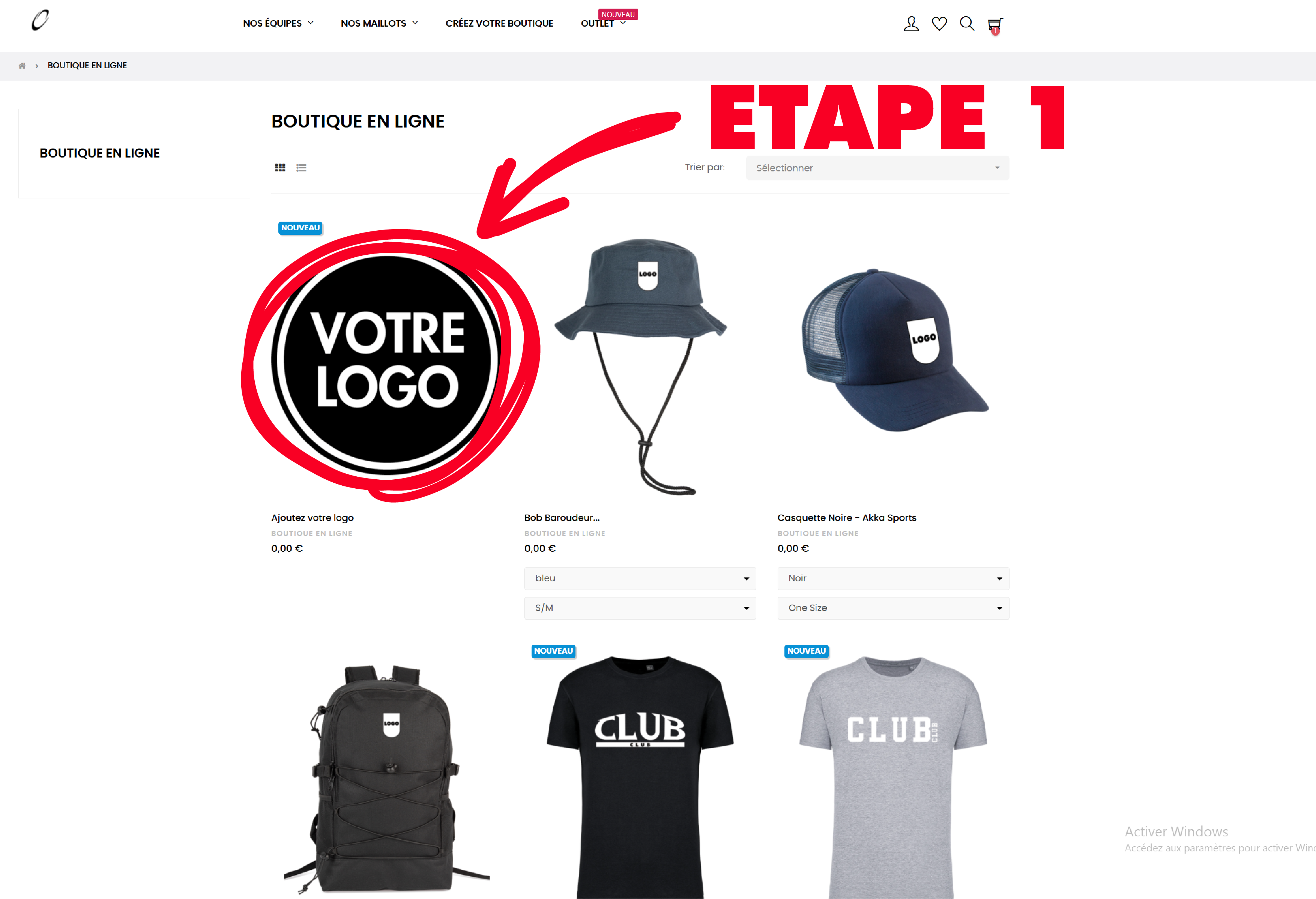 Étape 1 - Ajouter son logo