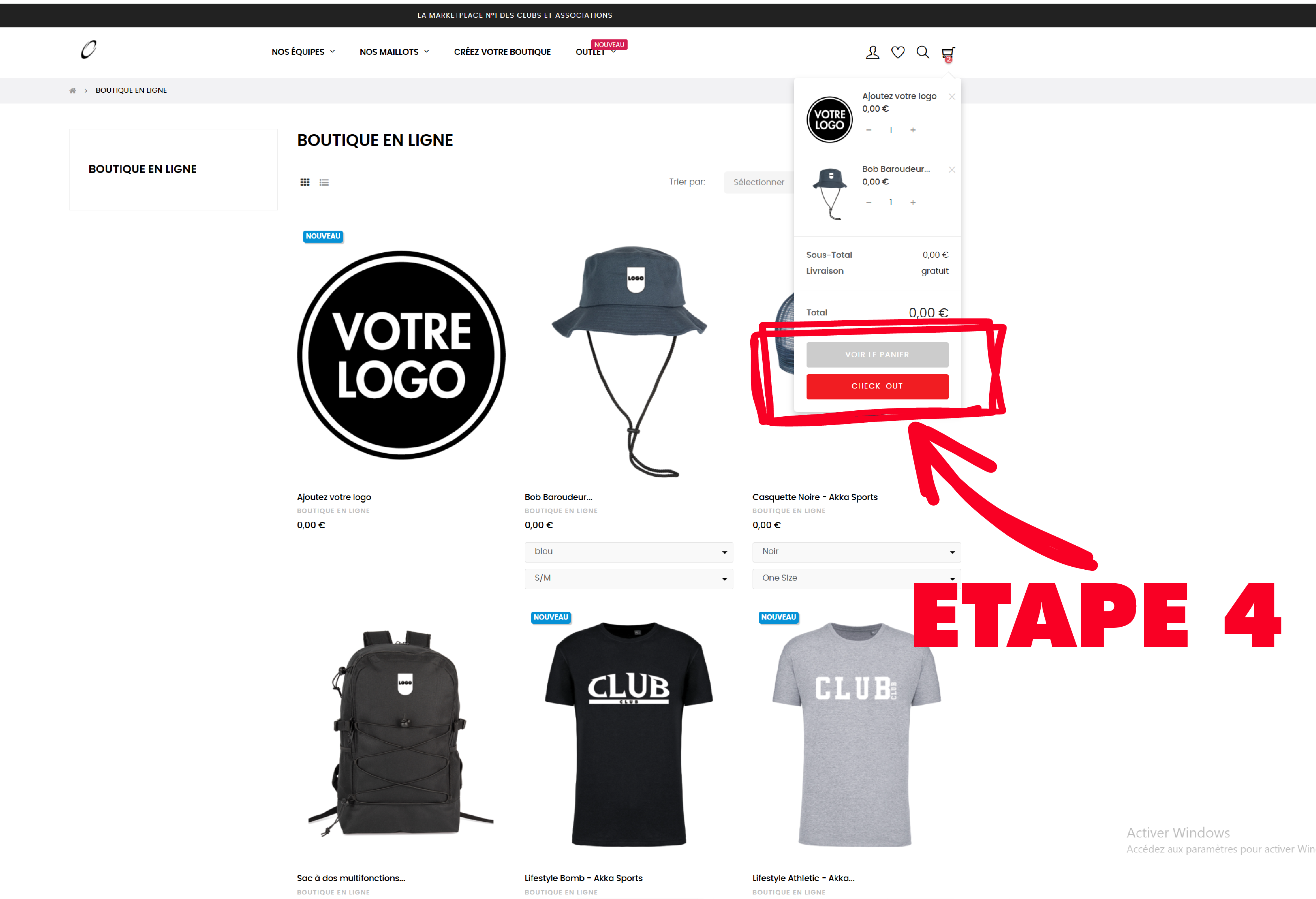 Étape 4 - Valider sa commande